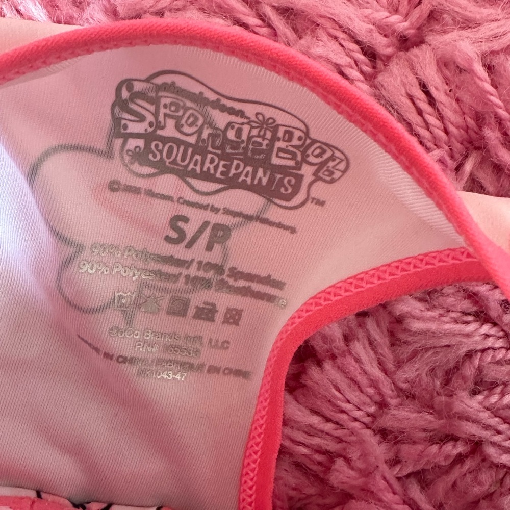 NWT - SpongeBob SquarePants Pink Pajama Set - Picture 6 of 7